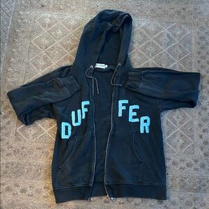 Black Hoodie with Blue Accents